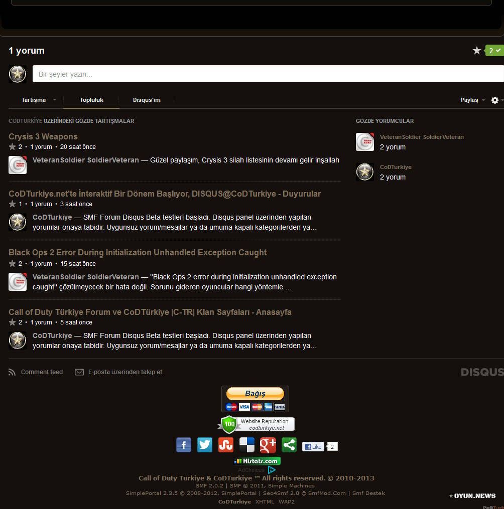 Disqus SMF Forum Beta Test