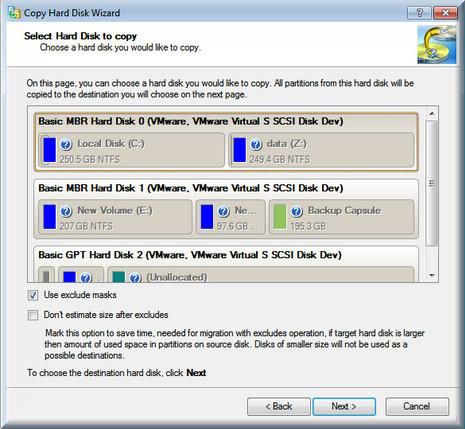 Paragon Copy Hard Disk Wizard