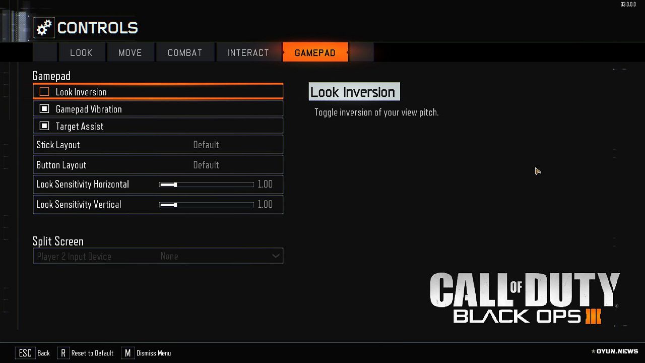 Black Ops 3 Gamepad Settings