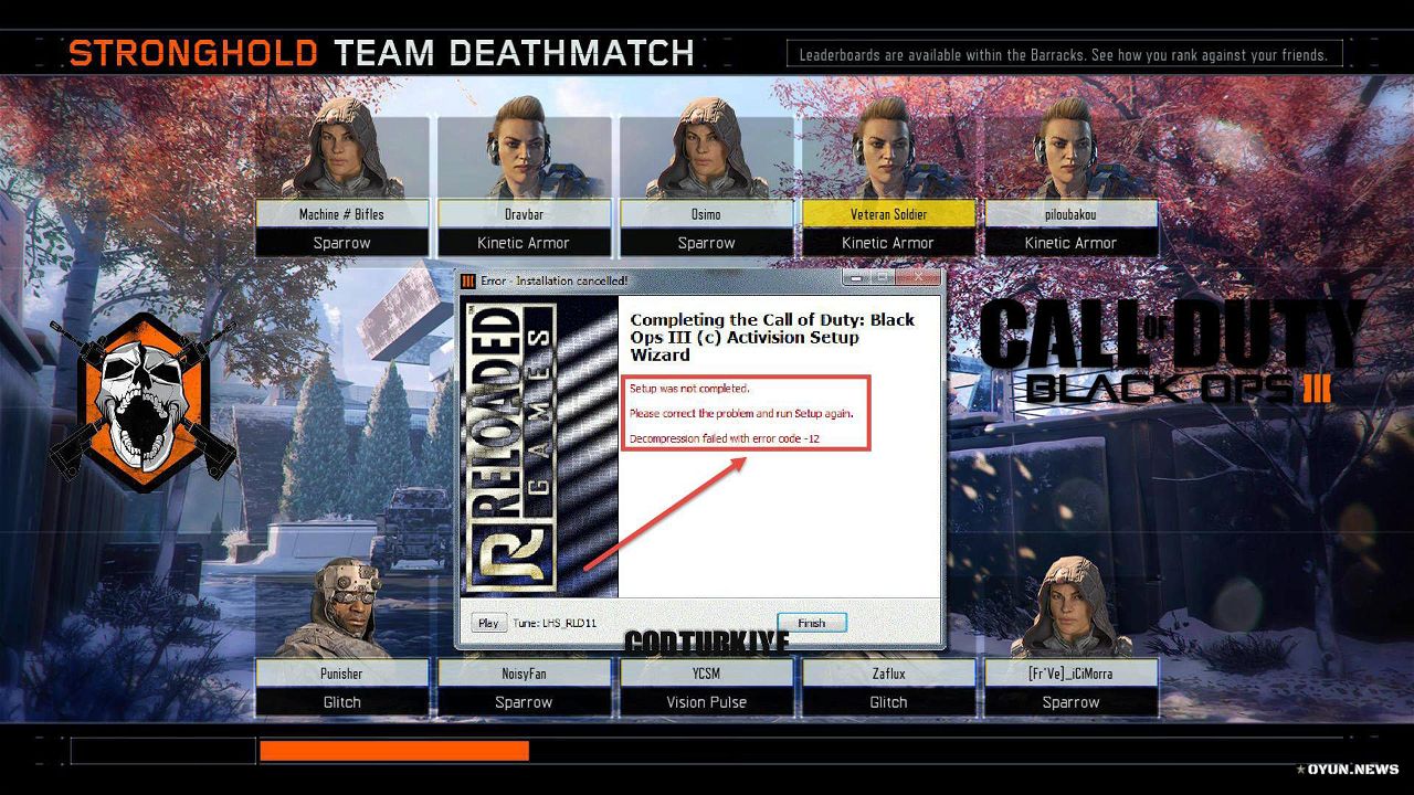 Bo3 Decompression Failed Error