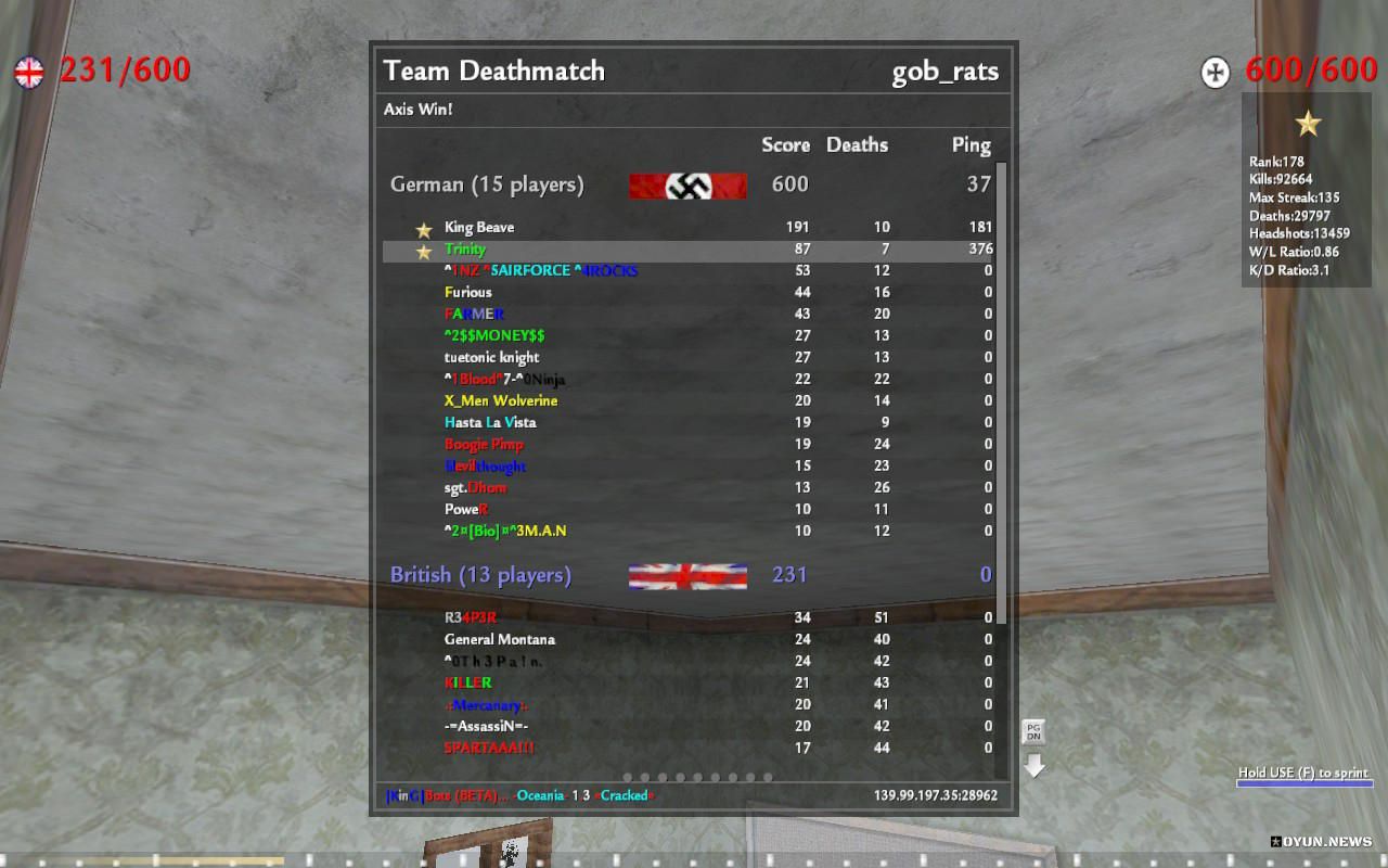 Call Of Duty 2 King Server Multiplayer Skor 3