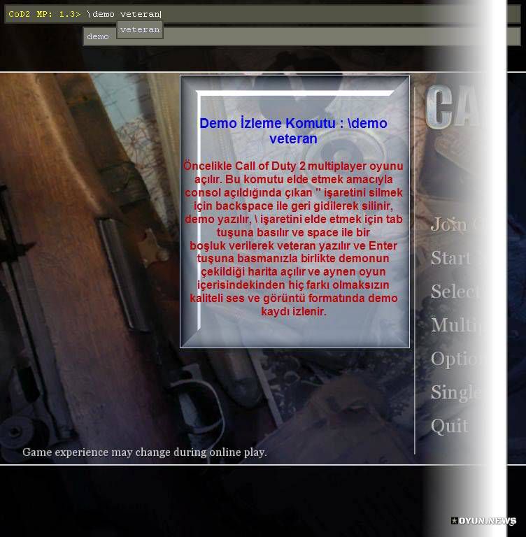 Call Of Duty Demo Izlemek