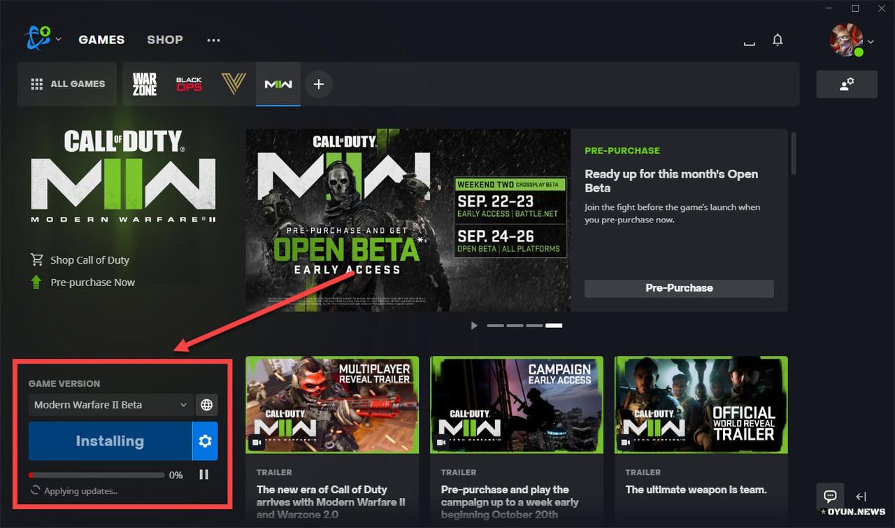Call of Duty Modern Warfare II Beta Kurulum Menü Call Of Duty Modern Warfare 2 2022 Beta Kurulum Menu