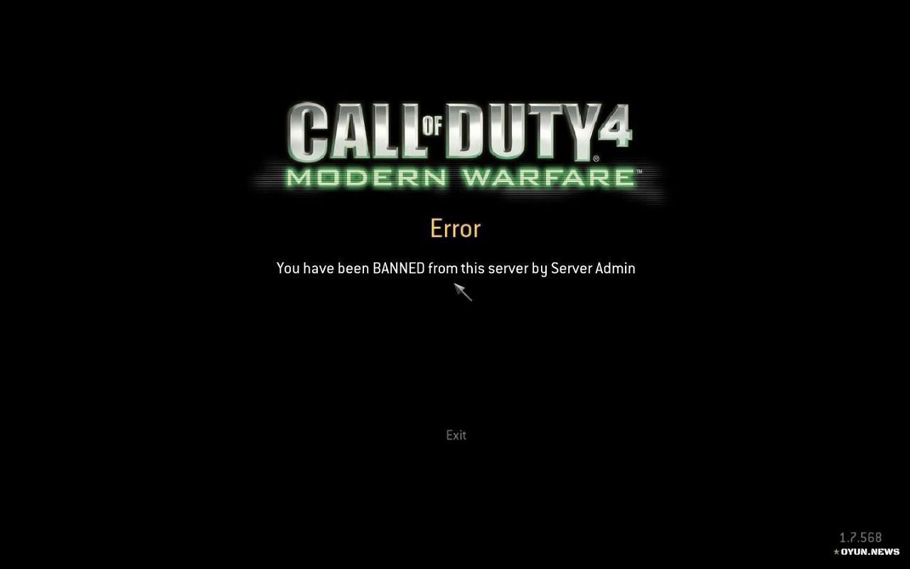 Cod 4 You Have Been Banned From This Server