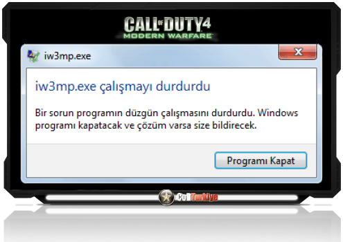 Cod4 Iw3mp.exe Calismayi Durdurdu