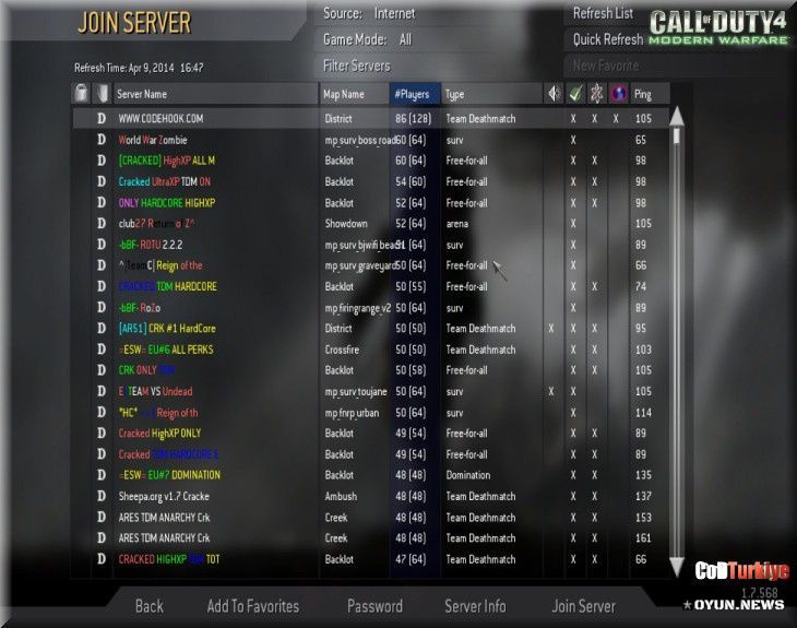 Cod4 Mp Join Serverlist