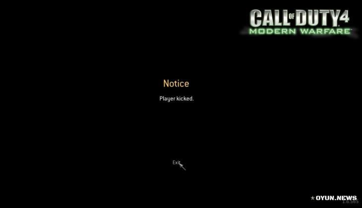 Cod4 Player Kicked