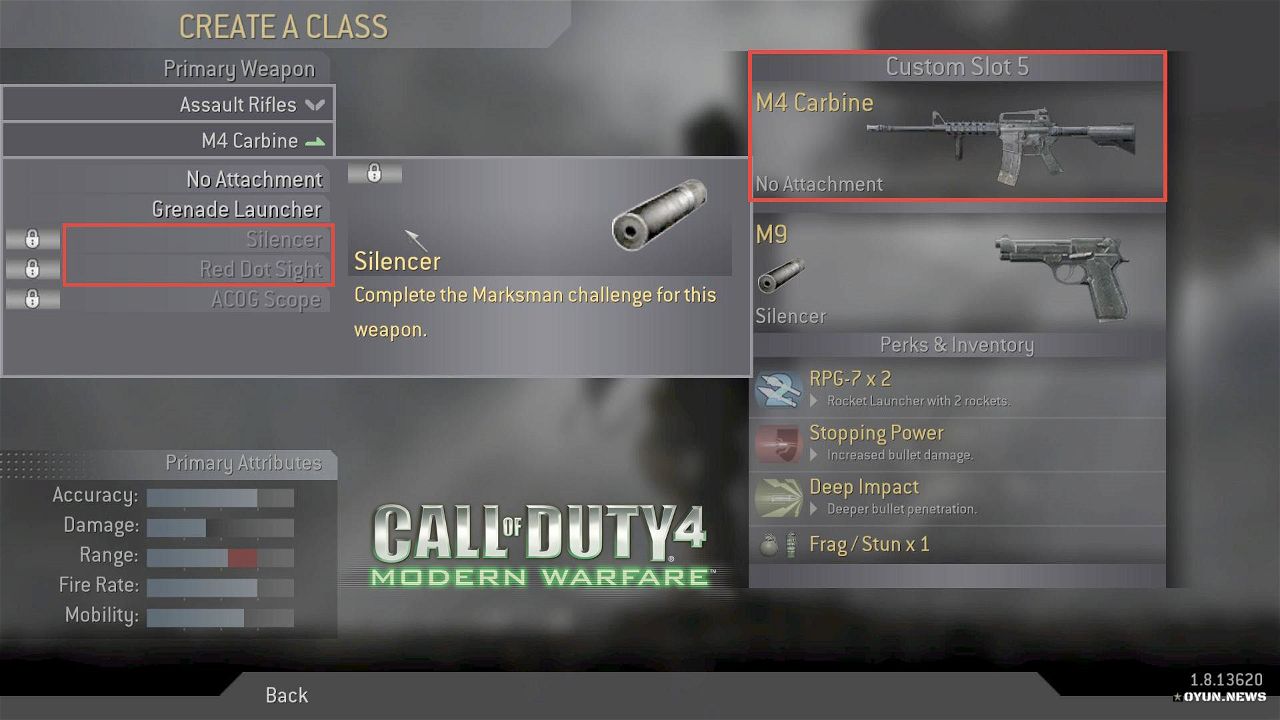 Cod4 Silah Eklenti Sorunu