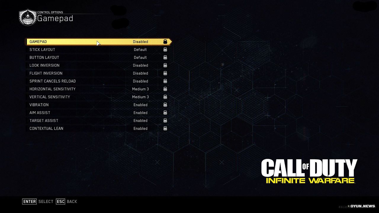 Codiw Gamepad Control Options