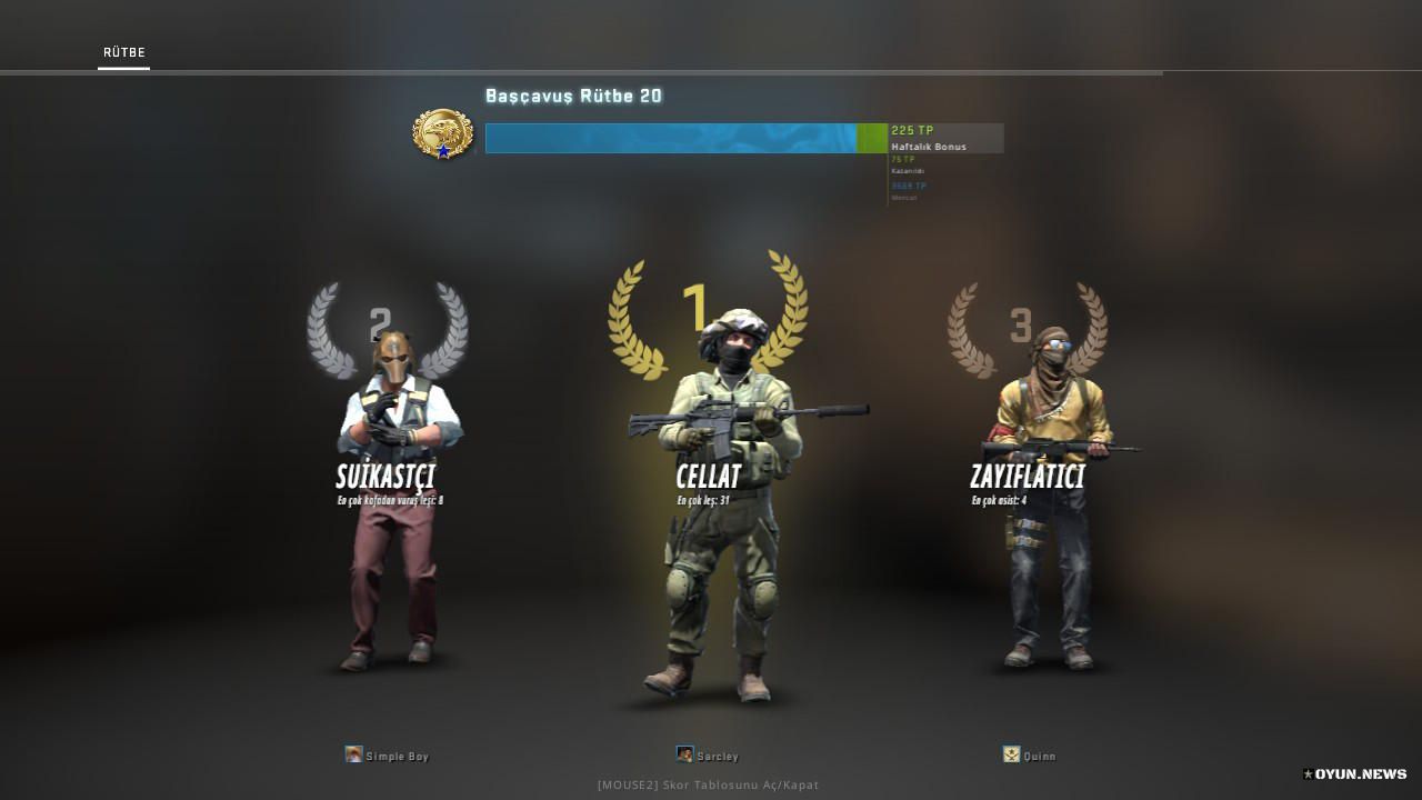 Cs Go Skor Rutbe Ekran Goruntusu 1