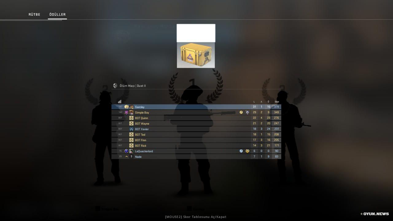 Cs Go Skor Rutbe Ekran Goruntusu 2