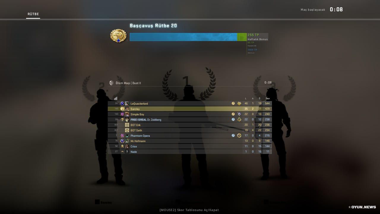 Cs Go Skor Rutbe Ekran Goruntusu 4