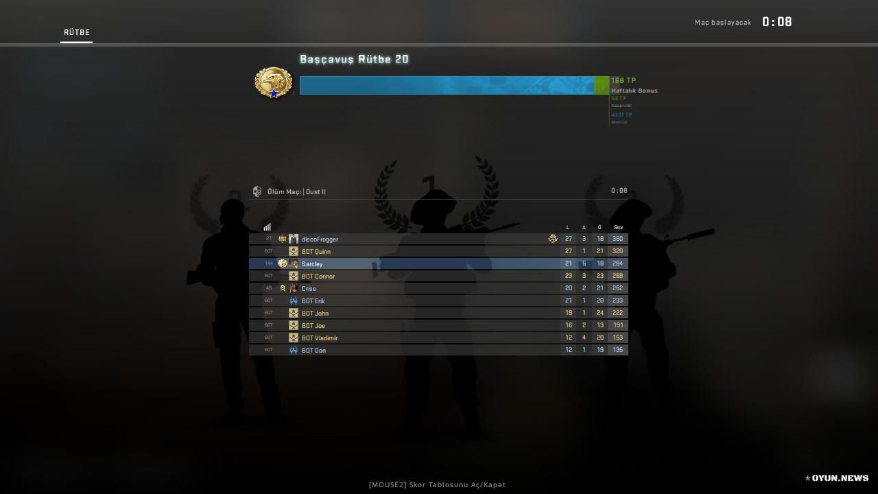 Cs Go Skor Rutbe Ekran Goruntusu 7