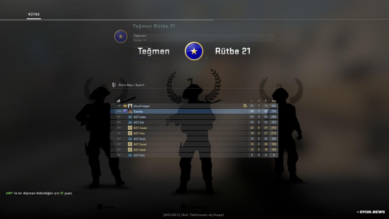 Cs Go Skor Rutbe Ekran Goruntusu 9
