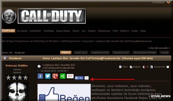 Forum Like Googleplus Button