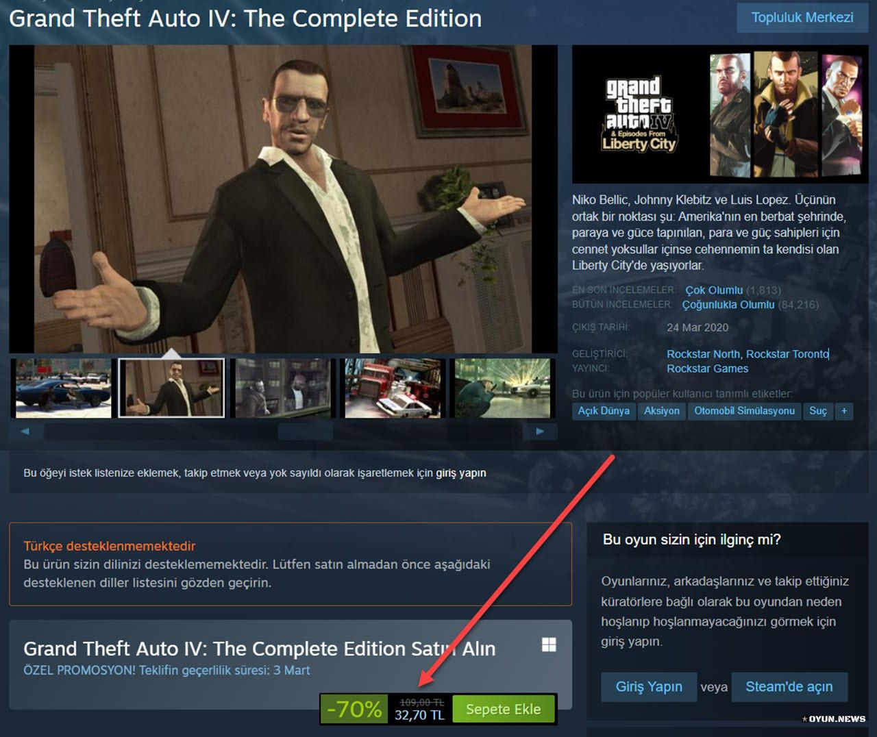 Grand Theft Auto 5 Indirim Kampanyasi