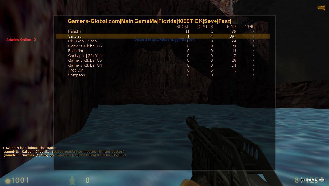 Half Life 1 Multiplayer Skor Ekran Goruntusu 1