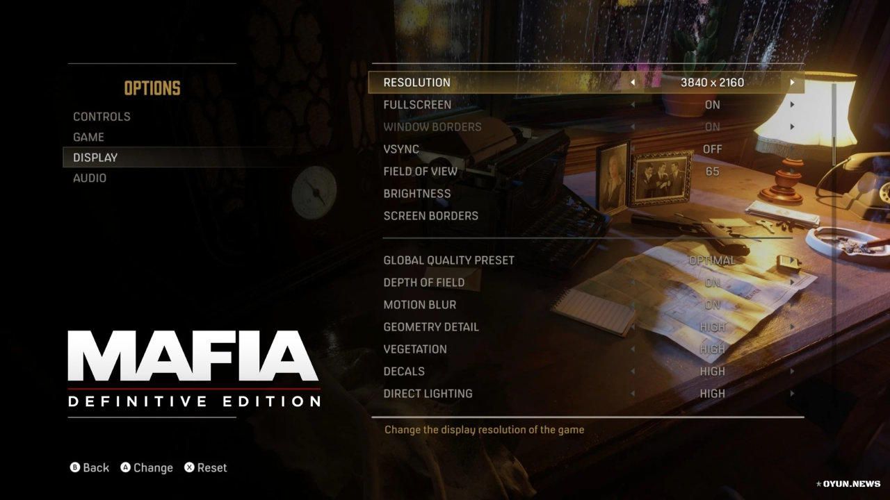 Mafia Definitive Edition Grafik Ayarlari 1