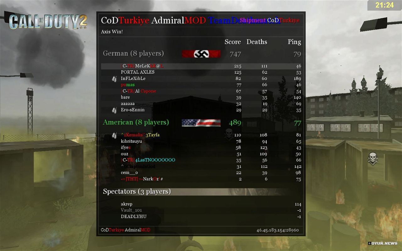 Melekkral Cod2 Admiral Mod Ss