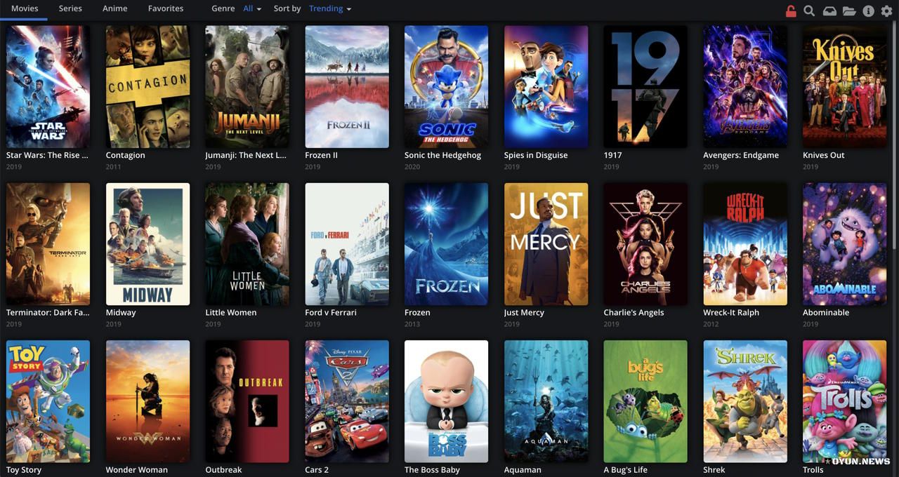 Popcorn Time Film List