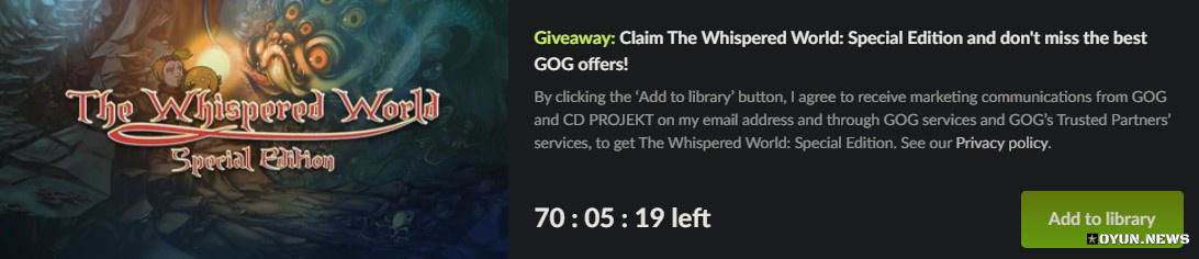 The Whispered World: Special Edition Free Kampanya The Whispered World Special Edition Free Kampanya
