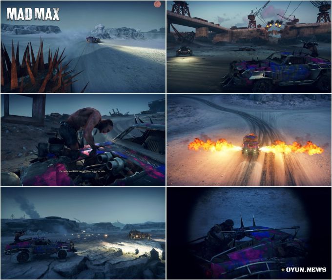 Mad Max Eklenebilir Özellikler; Side Burners, ThunderPoon, Harpoon, Chumbucket, Sniper Rifle Mad Max Eklenebilir Özellikler; Side Burners, ThunderPoon, Harpoon, Chumbucket, Sniper Rifle