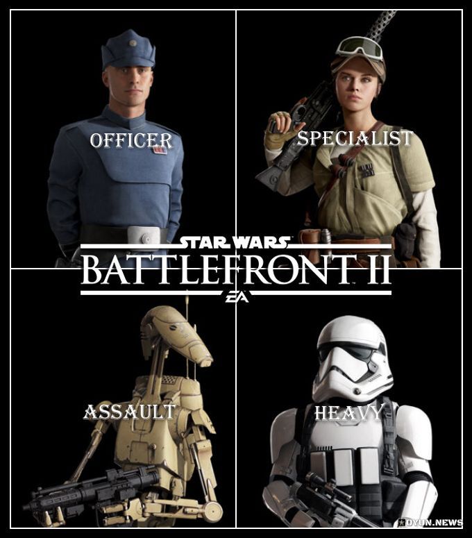 STAR WARS Battlefront II Oyuncu Sınıfları STAR WARS Battlefront II Oyuncu Sınıfları