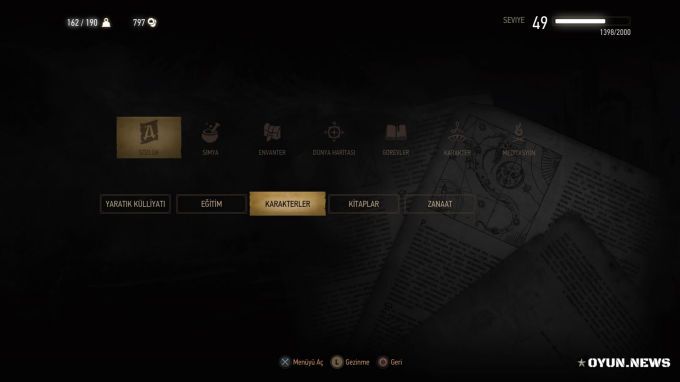 The Witcher 3 Wild Hunt Sözlük Kısmı Bölümleri The Witcher 3 Wild Hunt Sözlük Kısmı Bölümleri