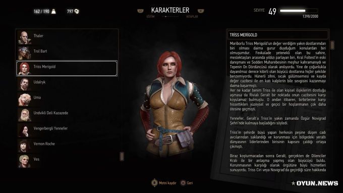 The Witcher 3 Wild Hunt Triss Merigold The Witcher 3 Wild Hunt Triss Merigold