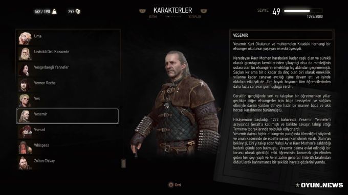 The Witcher 3 Wild Hunt Vesemir Amca The Witcher 3 Wild Hunt Vesemir Amca