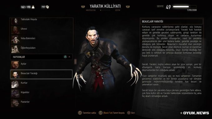 The Witcher 3 Wild Hunt Yaratık Külliyatı The Witcher 3 Wild Hunt Yaratık Külliyatı