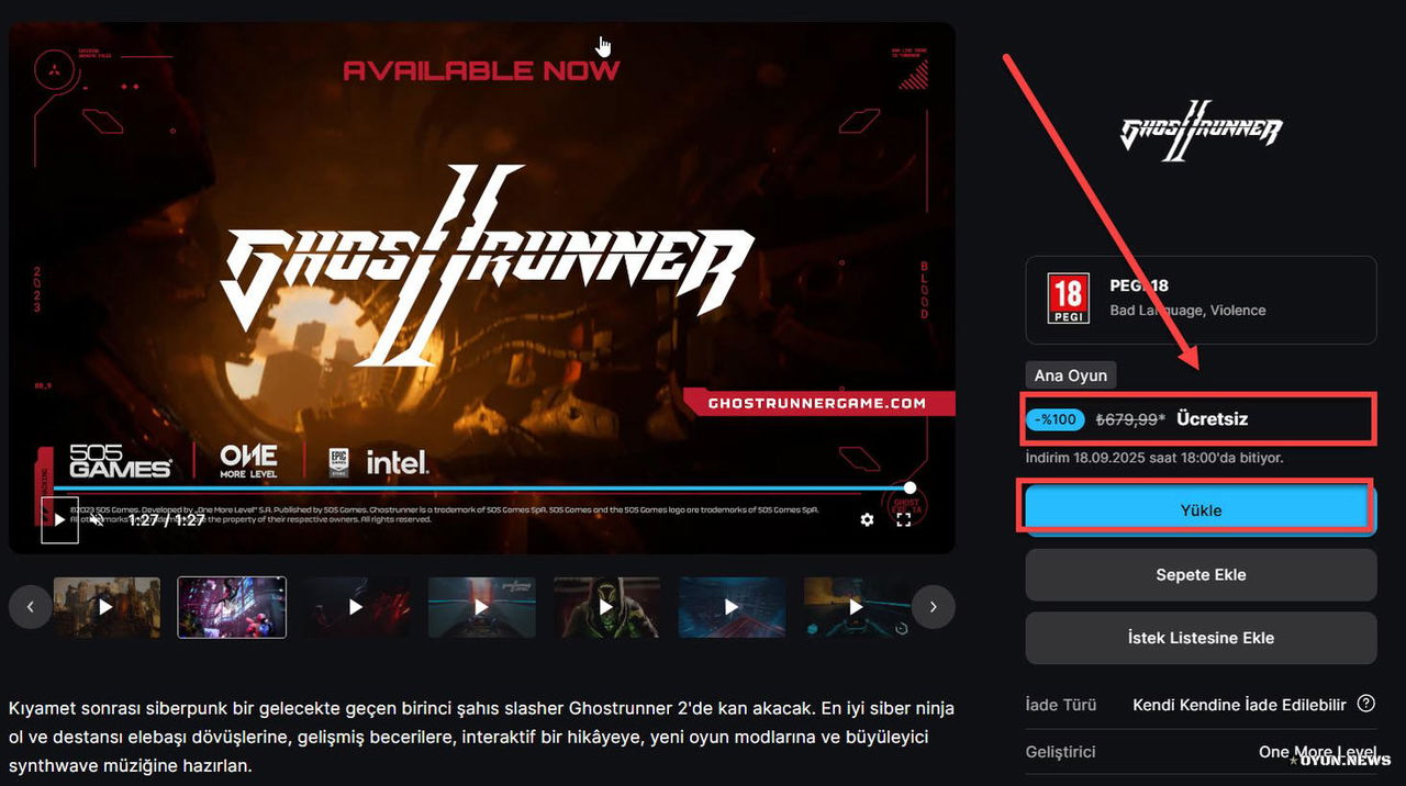 Free Ghostrunner 2 Nasıl Alınır? Free Ghostrunner 2 Nasıl Alınır?