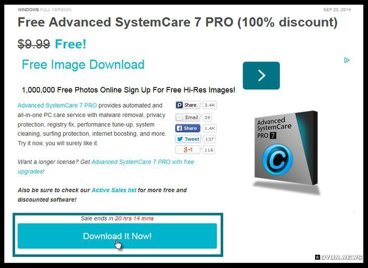 Free Advanced SystemCare PRO 7