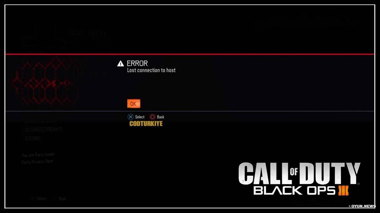 Bo3 Lost Connection To Host Error