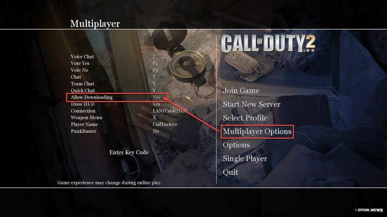 Call Of Duty 2 Allow Downloading Ayarlari Nasil Yapilir