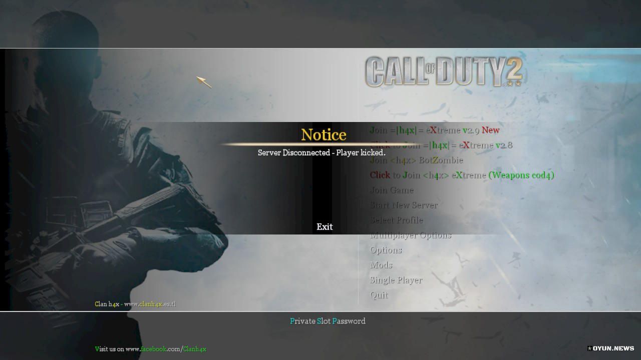 Call Of Duty 2 Server Disconnected Player Kicked Error