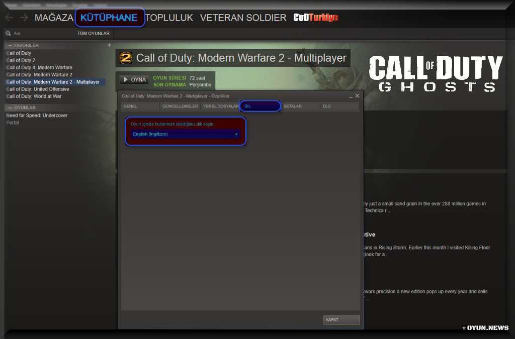 Call Of Duty Ghosts Menu Content Not Available Hatasi Language
