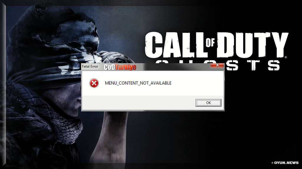 Call Of Duty Ghosts Menu Content Not Available Hatasi