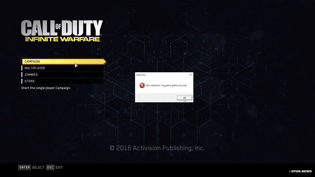 Call Of Duty Infinite Warfare Disc Read Error Eng Patch Global Core Mp
