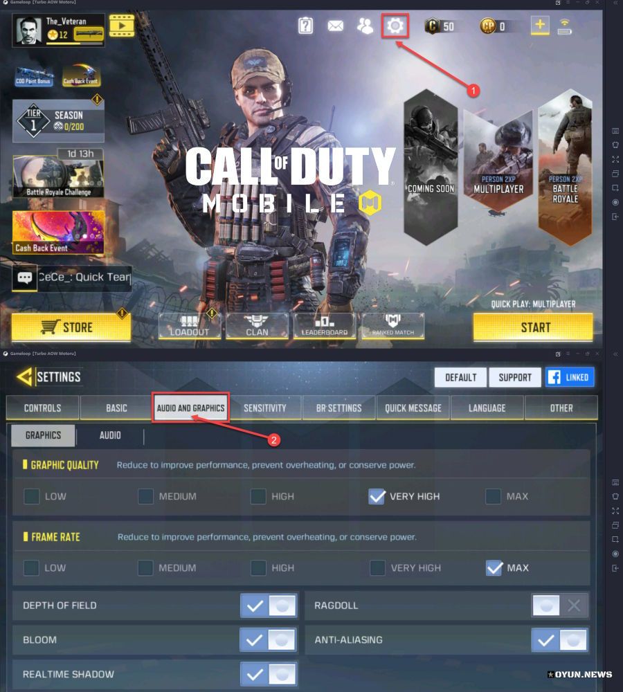 Call of Duty Mobile Grafik Ayarları