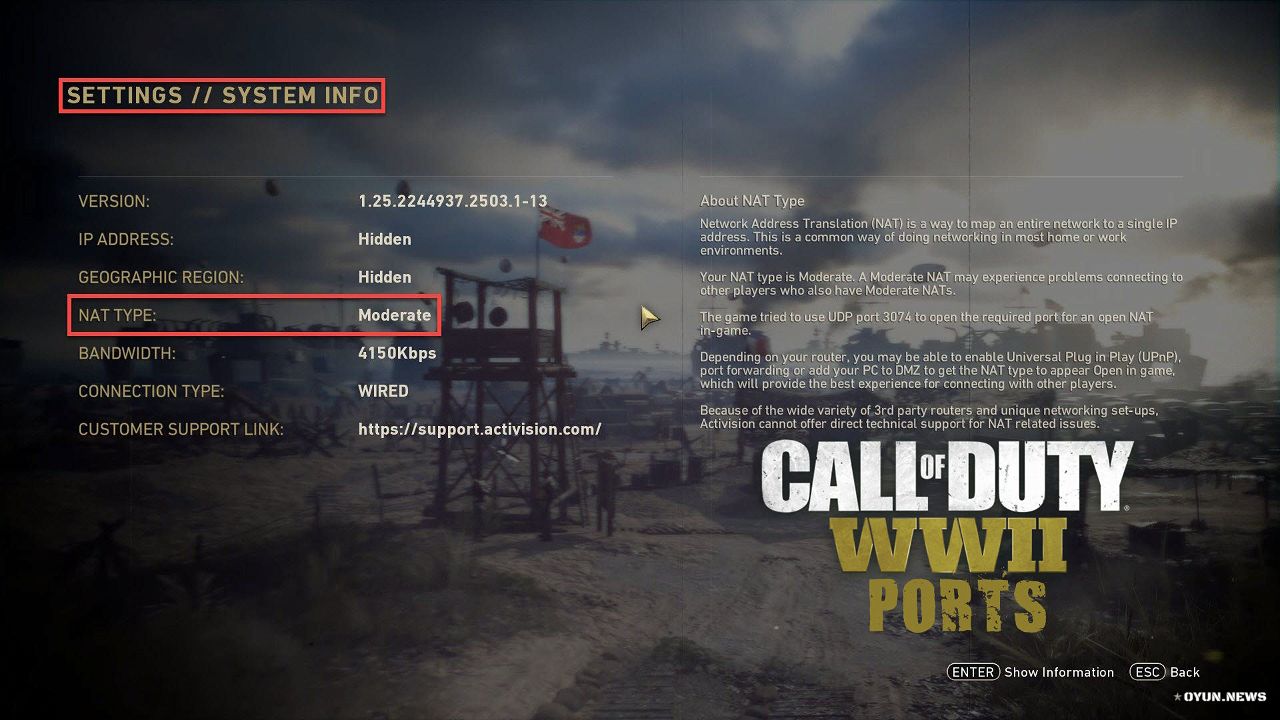 Call Of Duty Ww2 Nat Ayarlari Moderate