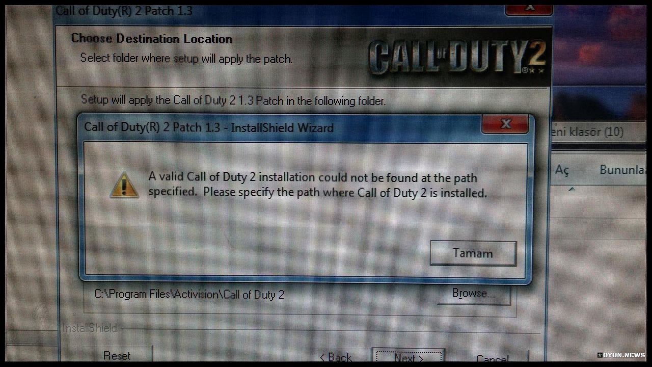 Cod2 Install Error