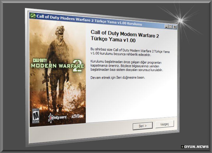 Call of Duty 6 Modern Warfare 2 Türkçe Yama Setup