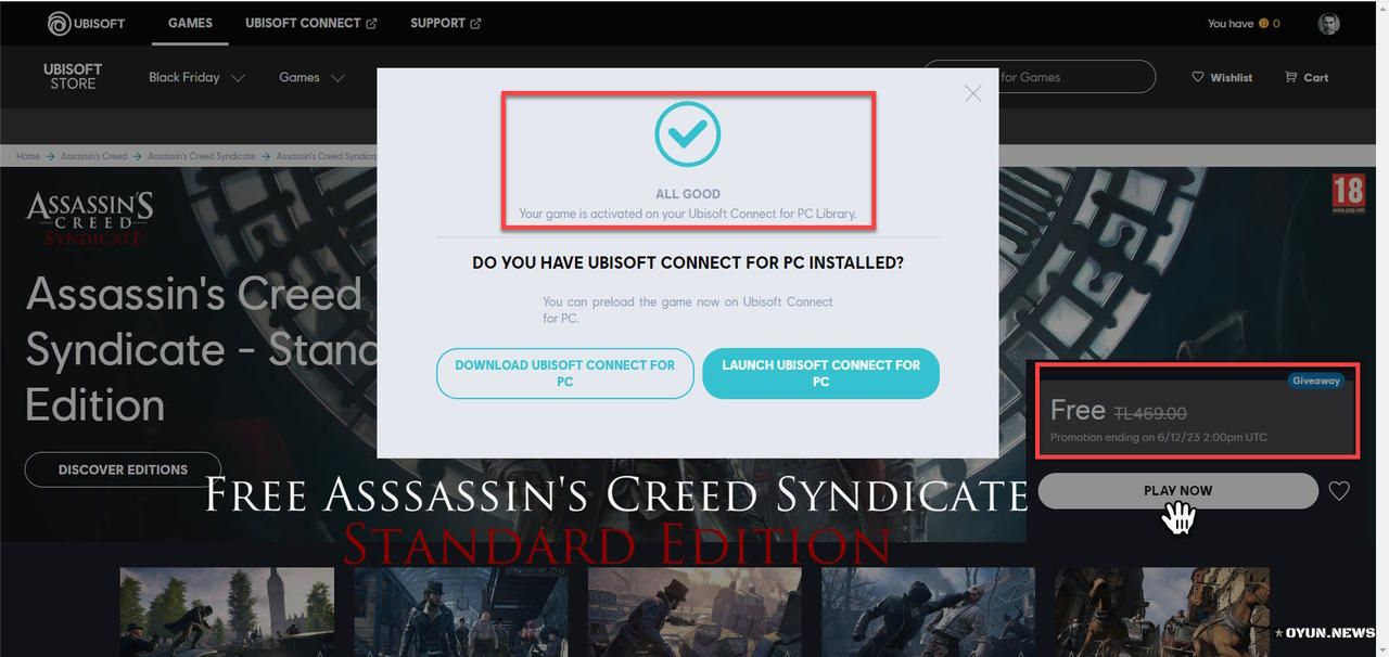 Free Assassins Creed Syndicate Ubisoft Kampanyasi