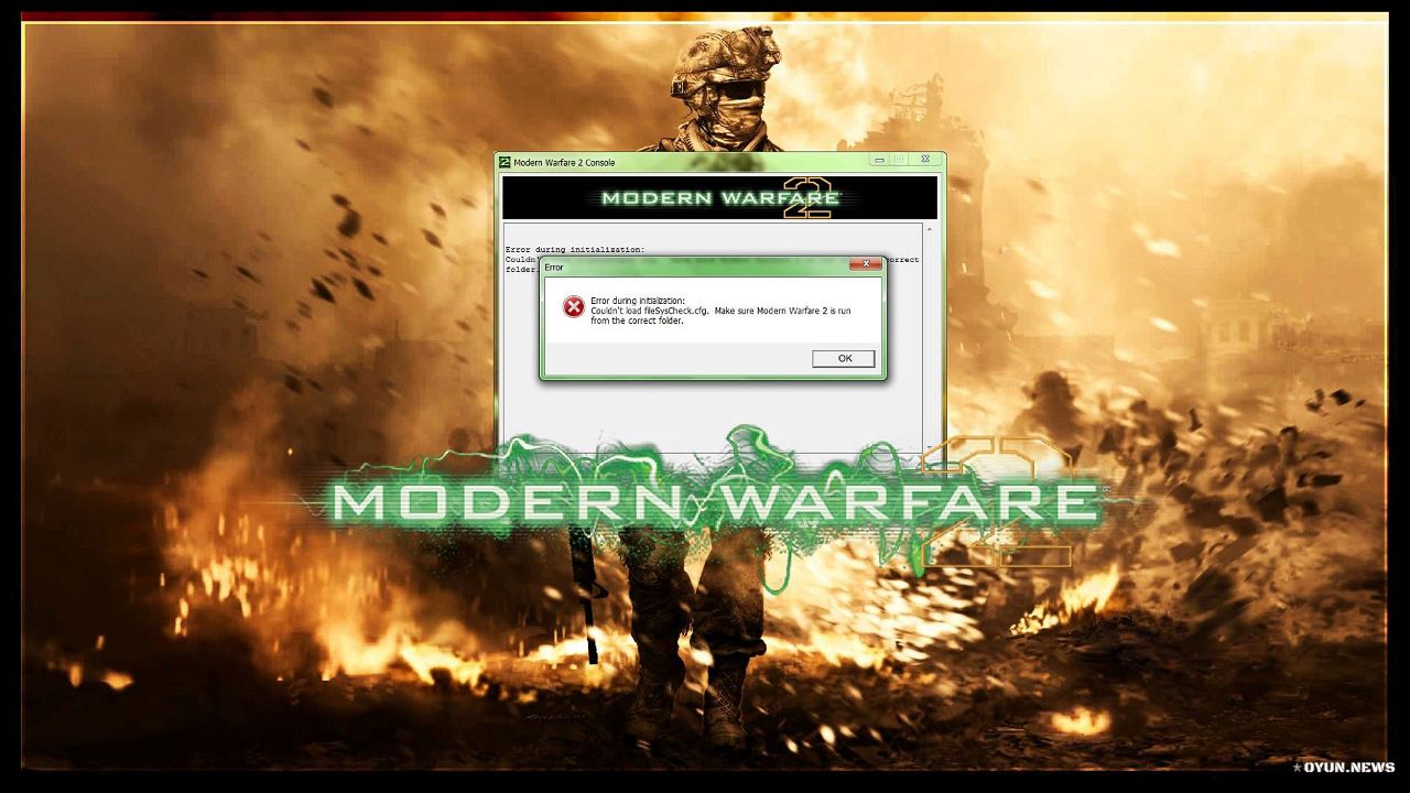 Mw2 Couldnt Load FileSysCheck.cfg Error