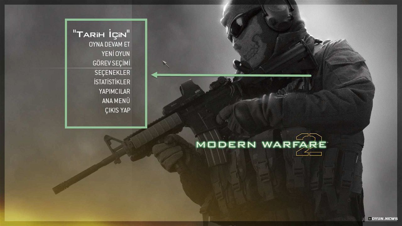 Call of Duty 6 Modern Warfare 2 Türkçe Yama Singleplayer Ana Menü