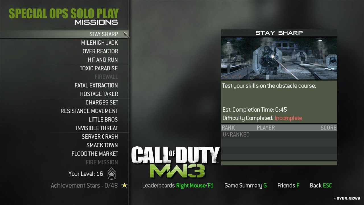 Mw3 Special Ops Solo Missions