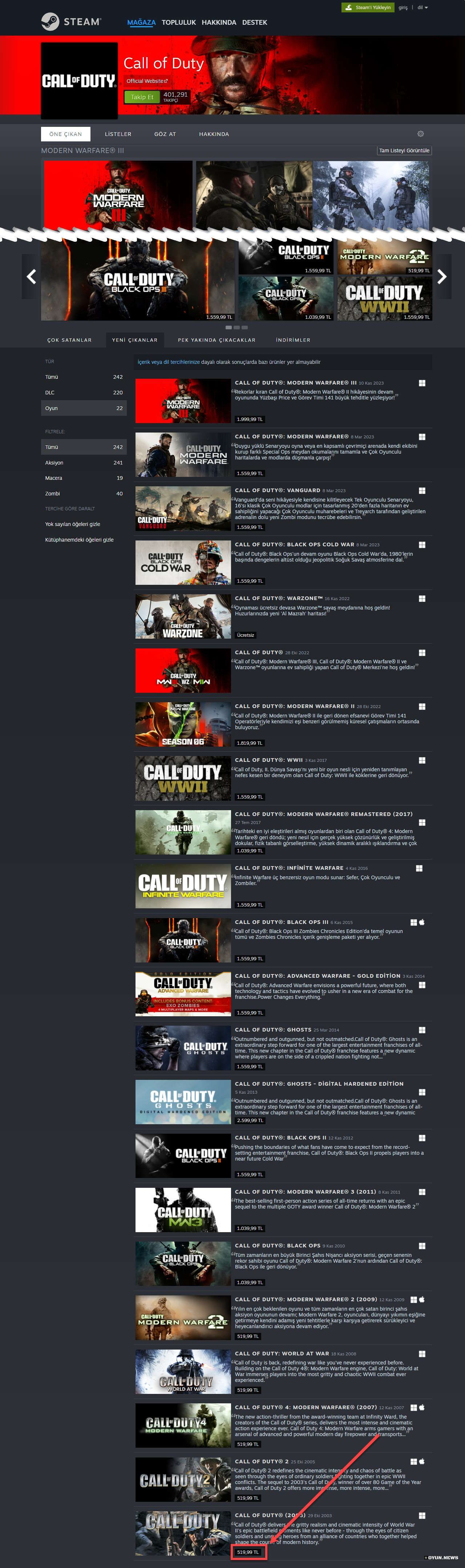 Steam Call Of Duty Developer Sayfasi