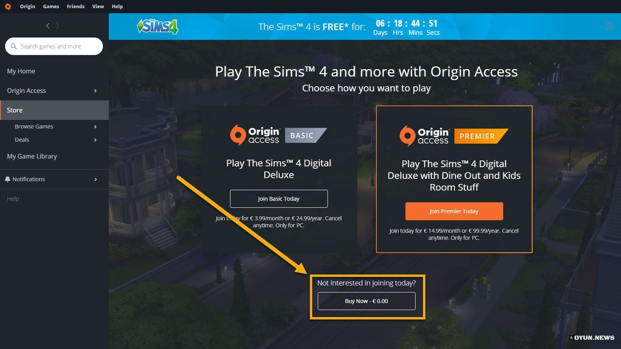 The Sims 4 Origin Free Kampanya Katılım 2. Adım