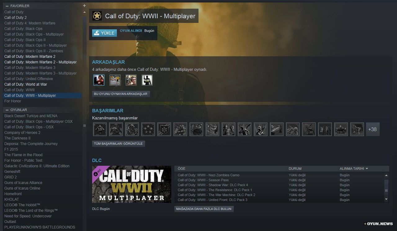Call of Duty World War II Digital Deluxe Edition Steam Ekran Görüntüsü